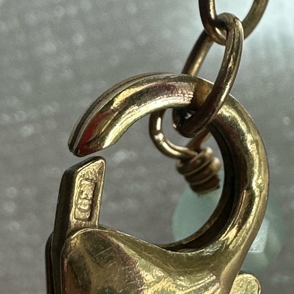 Apatite Gemstone Necklace on Five Gold Filled Chains.  Delicate look. - Picture 7 of 10